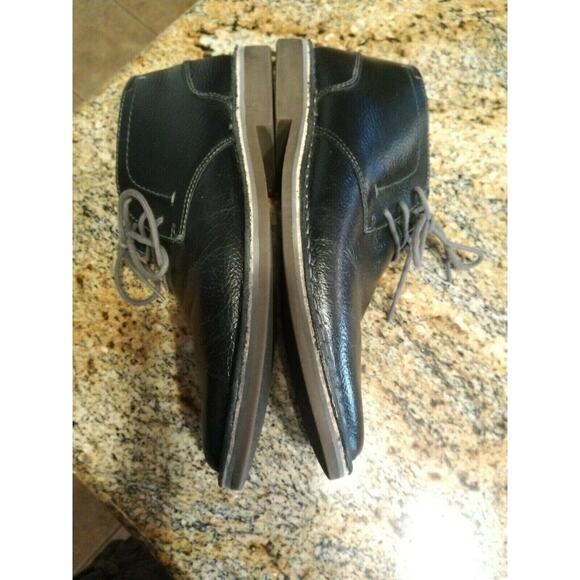 Reaction Kenneth Cole Desert Sun Black Pebbled Leather Mens Size 9 M - Picture 8 of 11